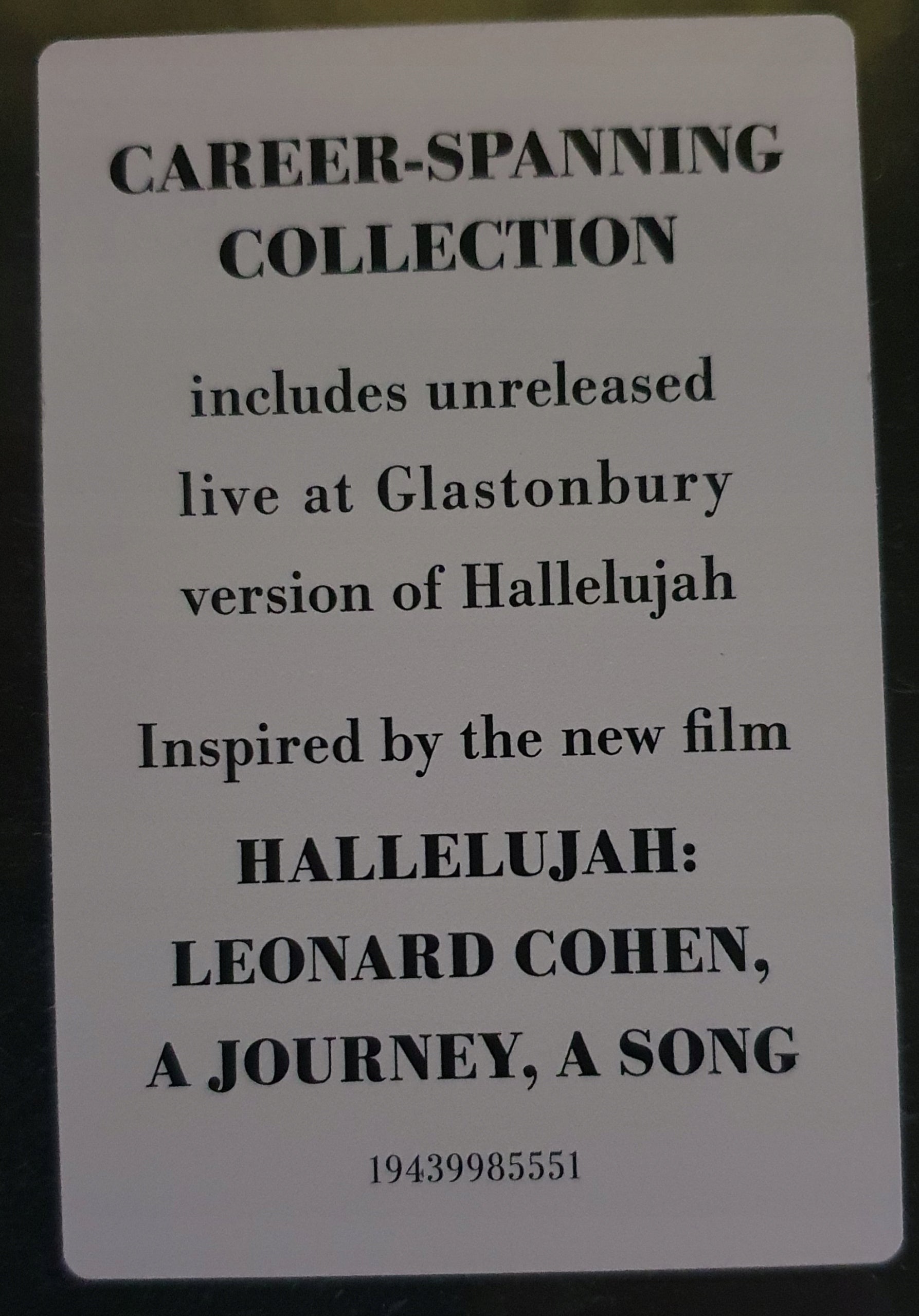 Schallplatte Leonard Cohen „Hallelujah &amp; Songs From His“ 