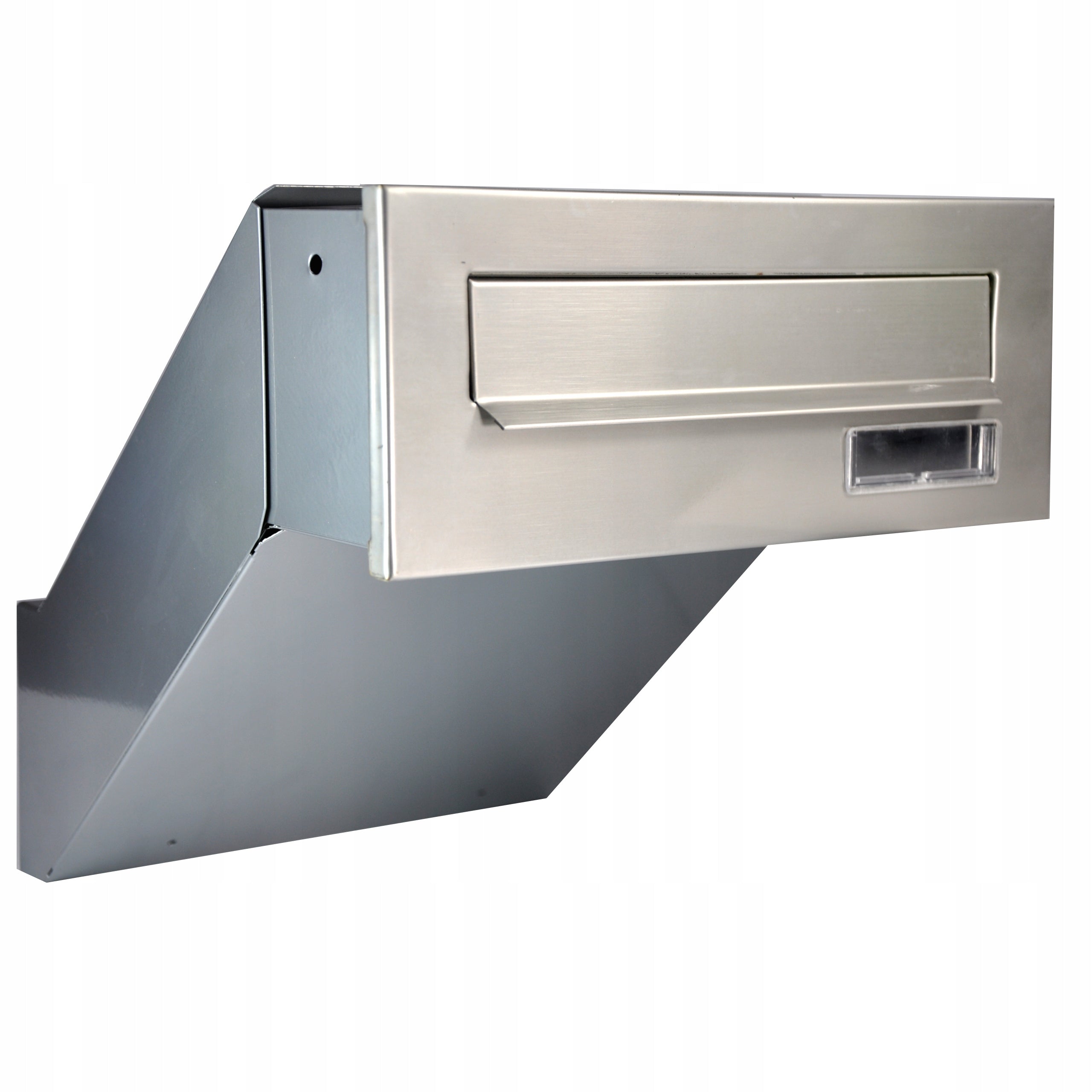 LETTER BOX FOR BUILDING INTO THE WALL, STAINLESS STEEL INOX, PASS-THROUGH Product height 26 cm