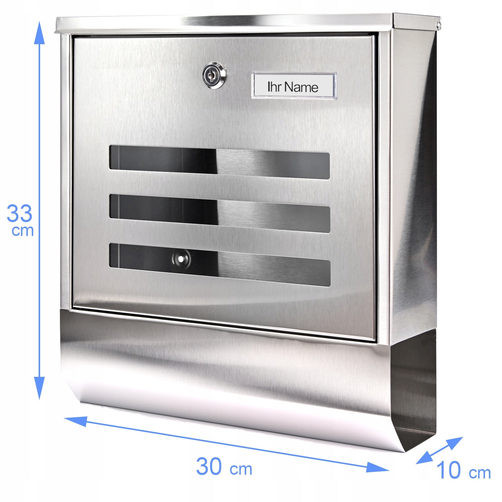 LETTERBOX stainless steel postal newspaper inox with newspaper QUALITY Packaging status original