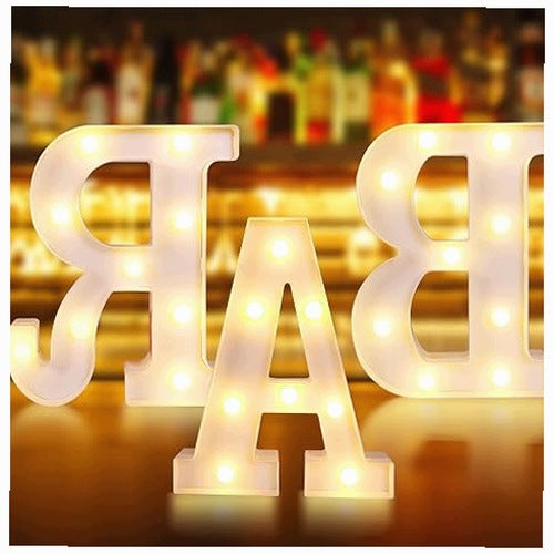 LETTERS BAR LED ILLUMINATED NEON FOR BAR HOUSE PARTY DECORATION 3 PCS