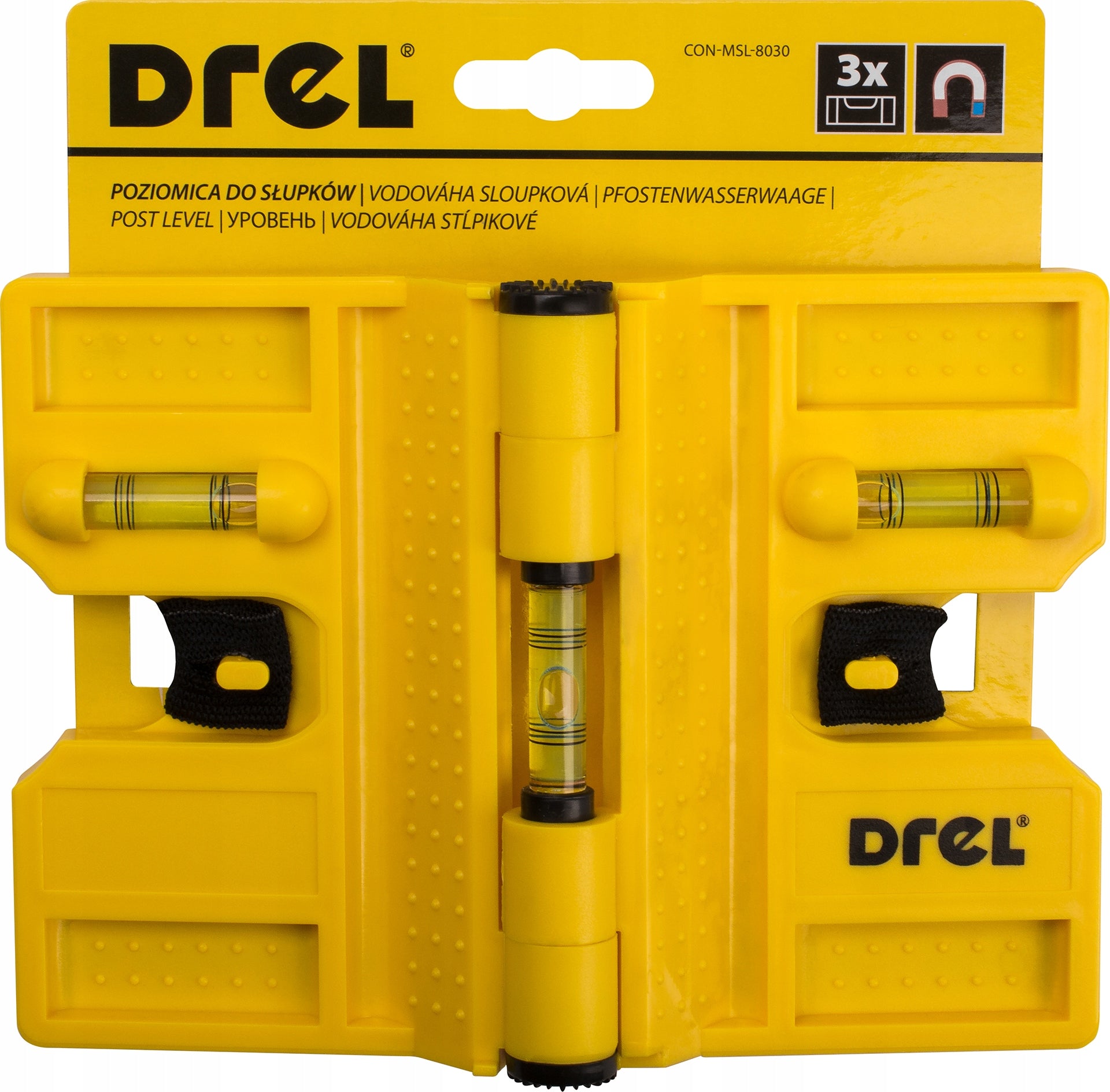 LEVEL FOR POSTS, CORNERS WITH MAGNET LIBELLA, BAR DREL MSL-8030 Manufacturer code CON-MSL-8030