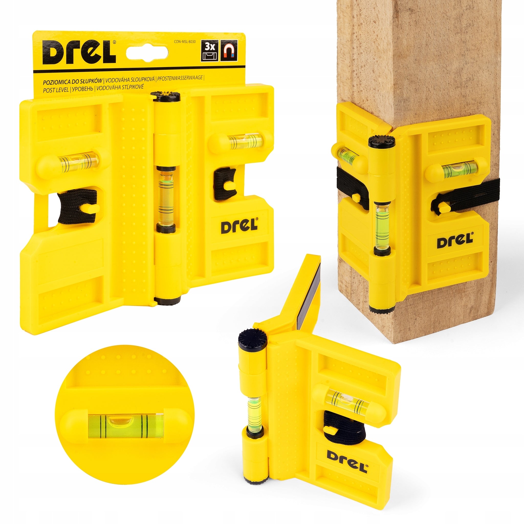 LEVEL FOR POSTS, CORNERS WITH MAGNET LIBELLA, BAR DREL MSL-8030