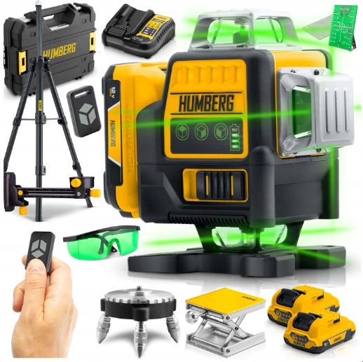 LEVEL LASER 4D Humberg 50m Green Laser 16 Lines Set + Suitcase Manufacturer code FHDJ Poziomica laserowa