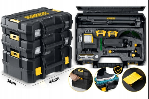 LEVEL LASER 4D Humberg 50m Green Laser 16 Lines Set + Suitcase Maximum working range 50 m