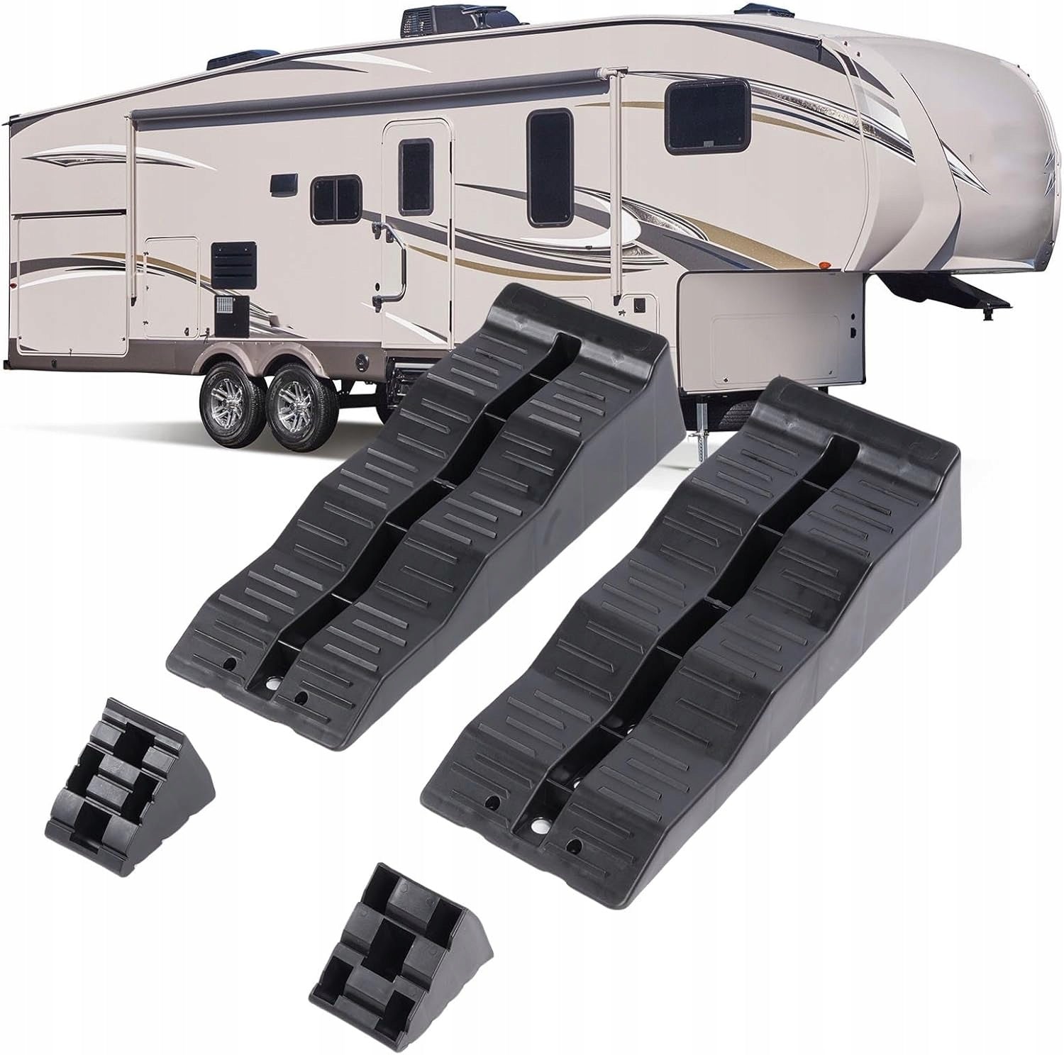 LEVELING RAMPS FOR MOTORHOME BUS 5TON 2PCS + WEDGES + COVER