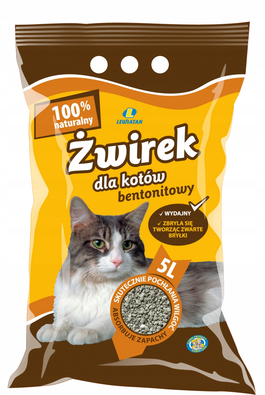 LEWIATAN BENTONITE LITTER FOR CATS 5 L
