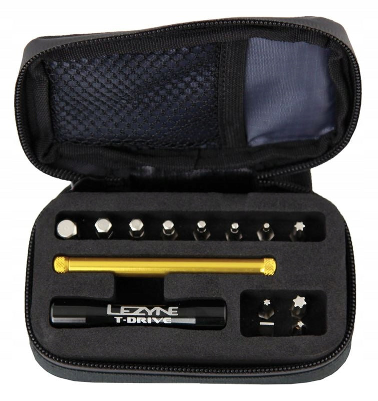LEZYNE T-DRIVE KIT 12 TOOLS MULTIFUNCTION KEYS IN BLACK CASE