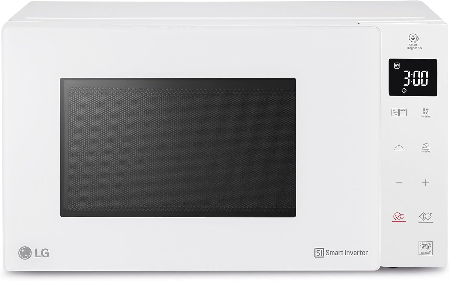 LG Microwave Smart Inverter Grill 25L 1000W Freestanding White Model MH6535GDH