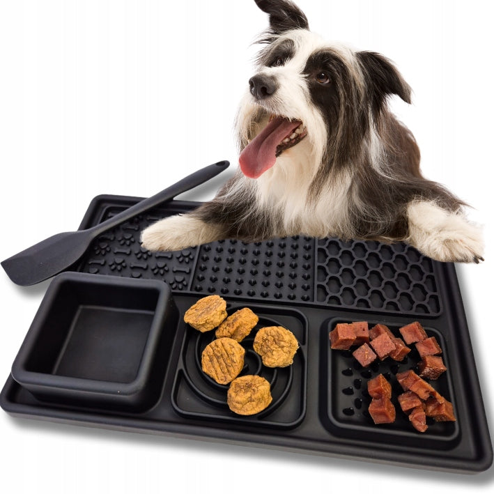 LICK MAT anti-stress slowing down eating 30x20 + spatula Capacity 0.6 l