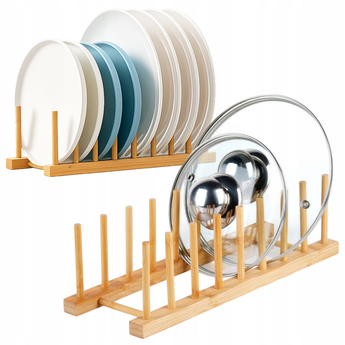 LID RACK PLATES KITCHEN ORGANIZER FOR BAMBOO CABINET DRAWER