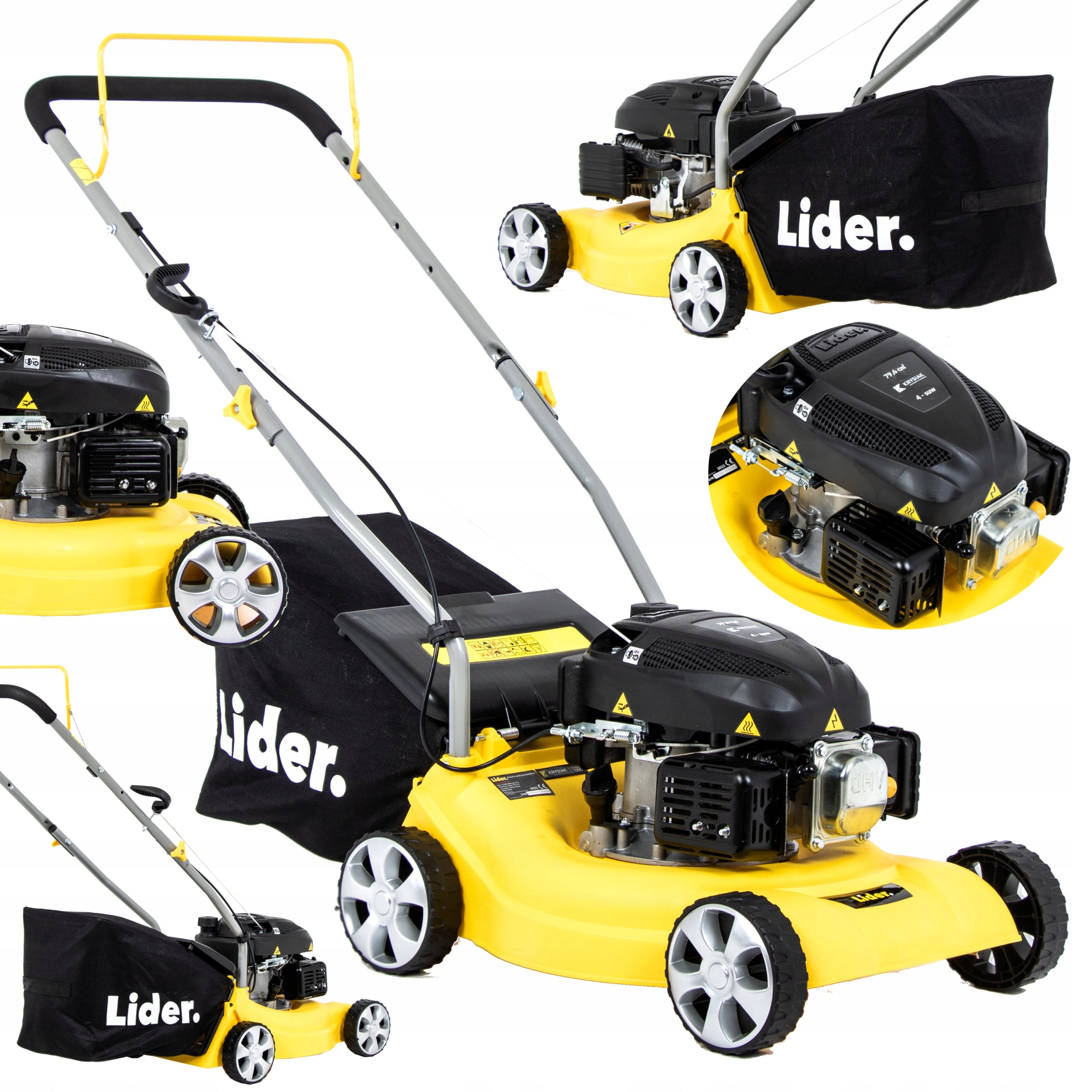 LIDER STRONG LIGHTWEIGHT DIESEL MOWER 4KM GRASS BASKET 41cm WITHOUT PUSH DRIVE