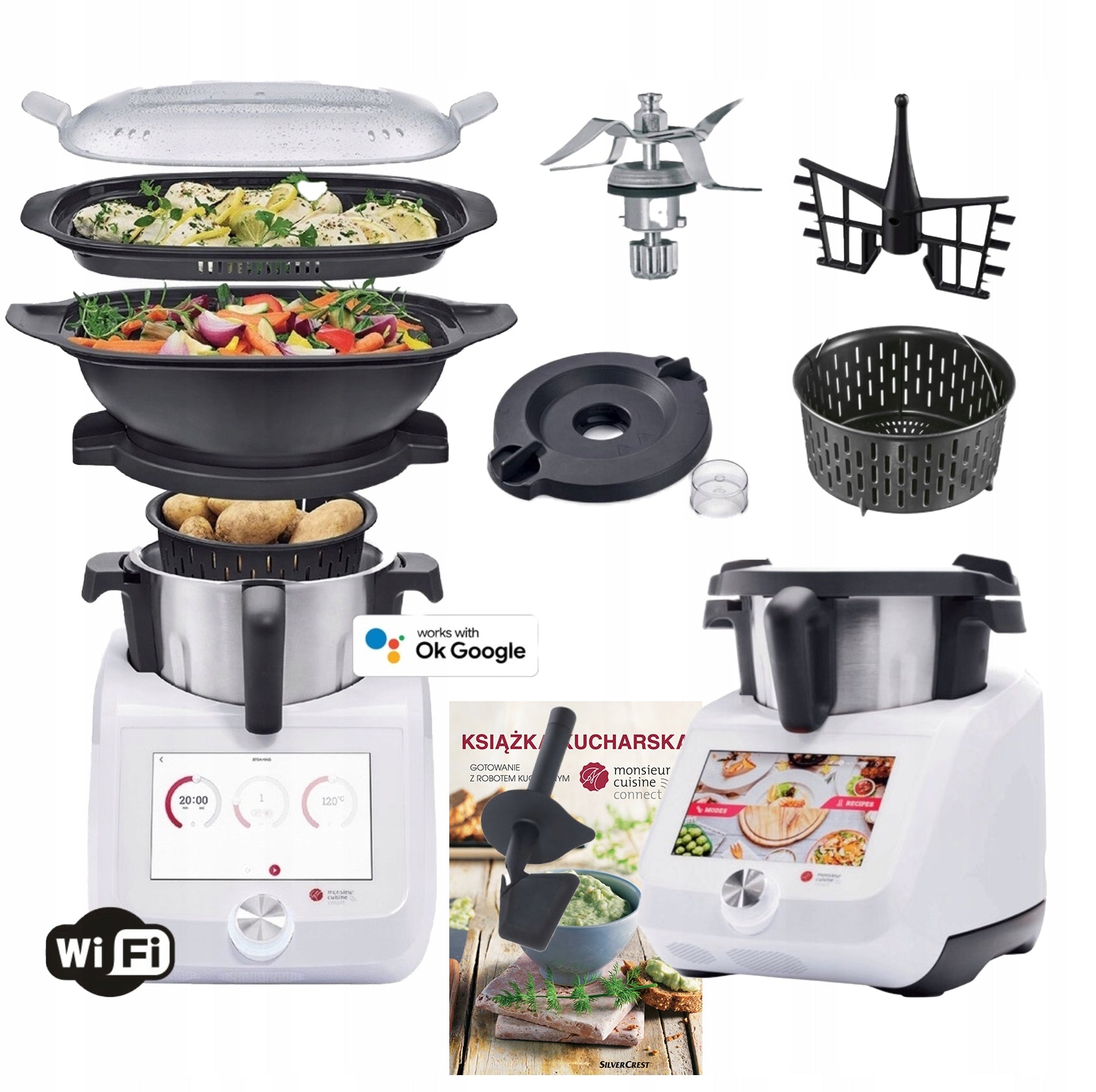 LIDLOMIX FOOD PROCESSOR 2025 MONSIEUR CUISINE SMART Wi-Fi MEGA SET