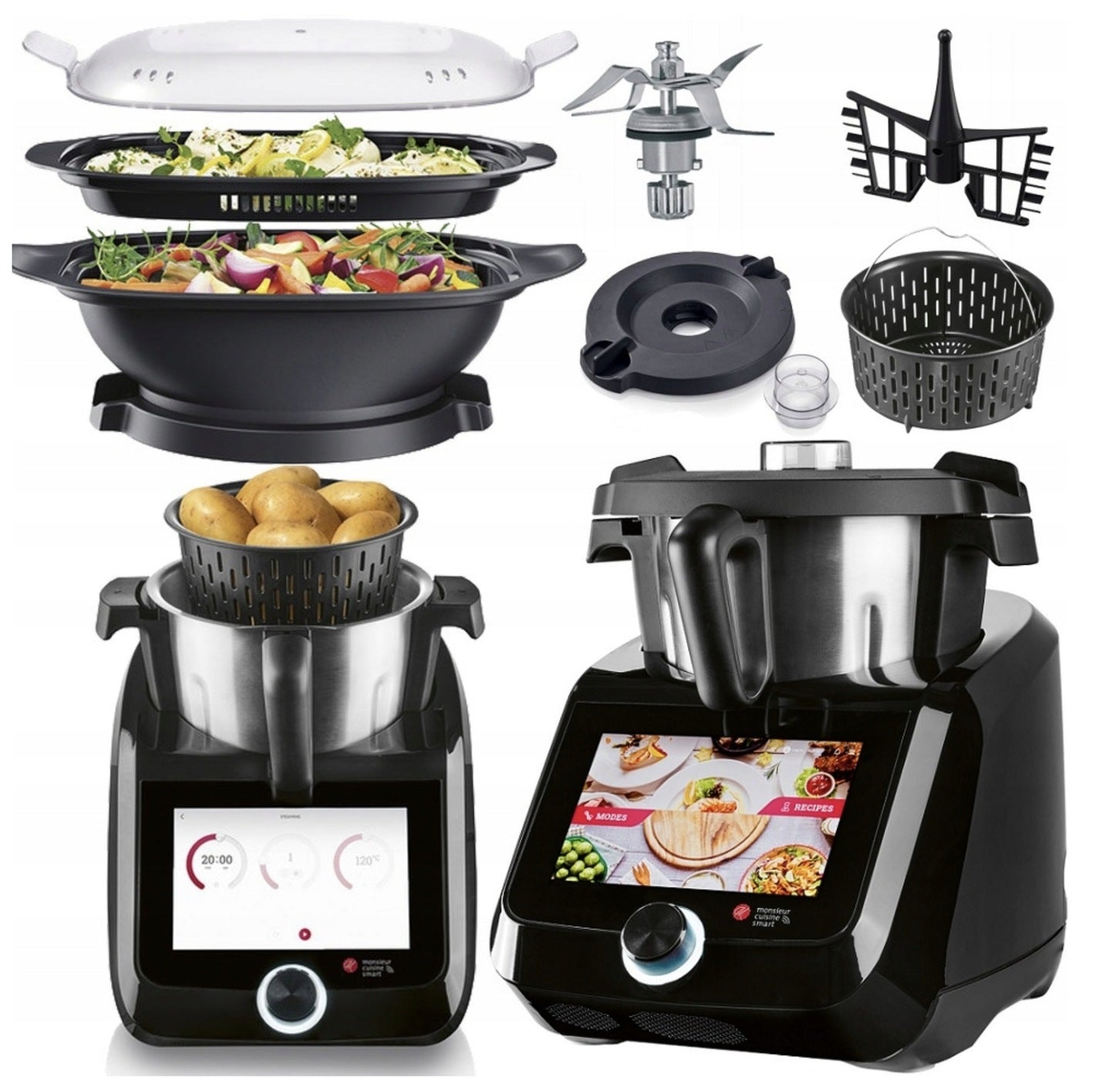LIDLOMIX FOOD PROCESSOR MONSIEUR CUISINE SMART 2025 BLACK SET in Polish