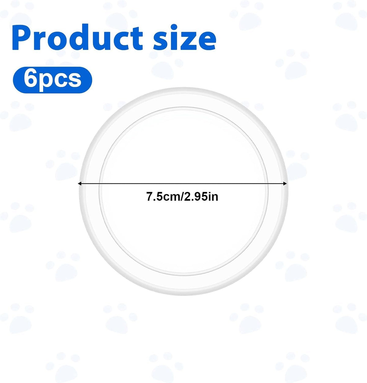 LIDS FOR CANS 6 PIECES 7,5 CM WASHABLE REUSABLE Manufacturer code POKRYWKI DO PUSZEK KARMA KOTY PSY ZMYWAL