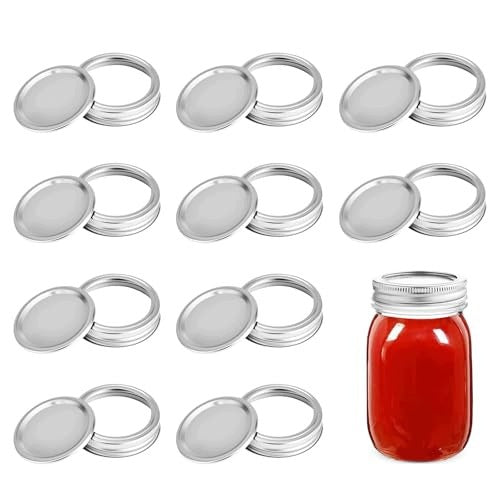 LIDS MASON JAR JARS FOR PRESERVES METAL 10 PCS FOR STORAGE Brand no brand