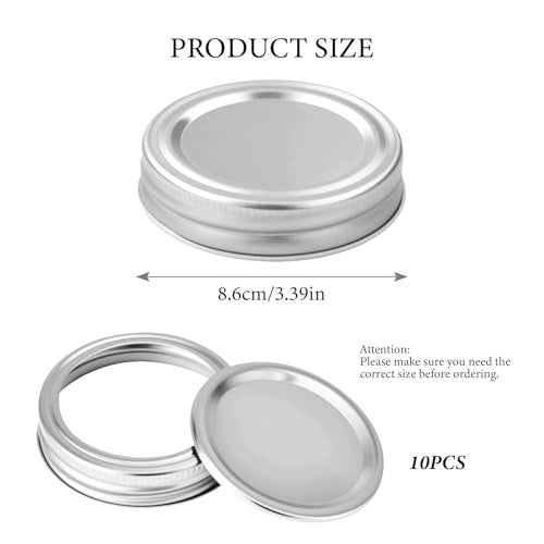 LIDS MASON JAR JARS FOR PRESERVES METAL 10 PCS FOR STORAGE Model SWC5908807046830