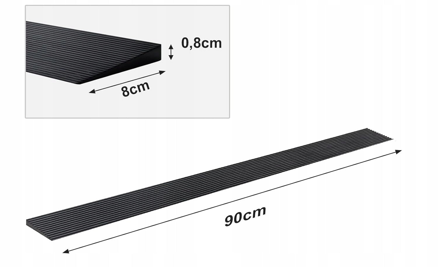 LIEKUMM Rubber Wheelchair Ramp, 90 x 2,5cm, K240 Manufacturer code j240