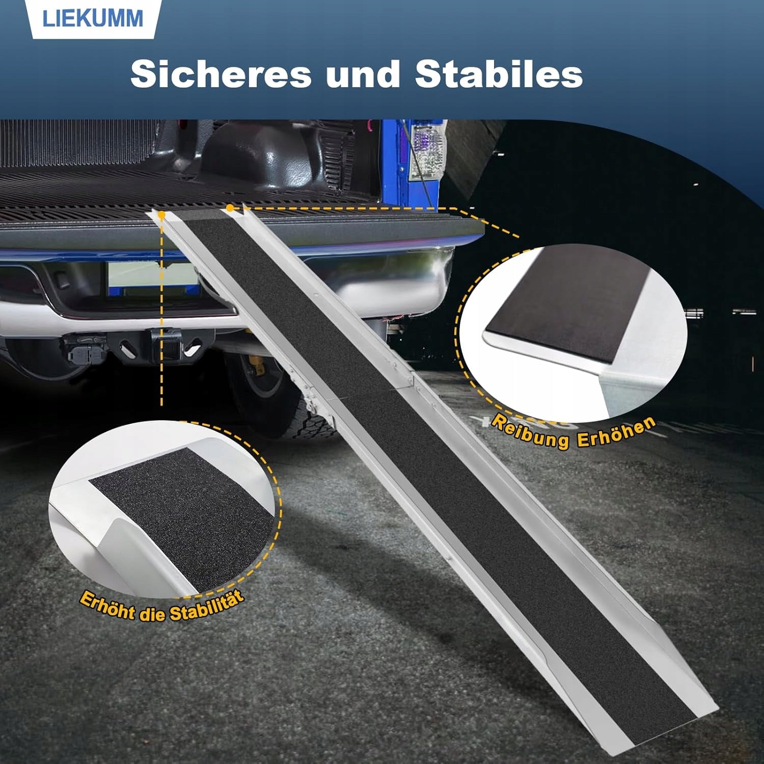 LIEKUMM folding steel ramp 180cm 280kg anti-slip black Manufacturer code B0C2VKWV6Q