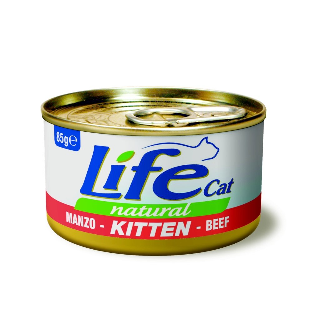 LIFE CAT KITTEN BEEF can 85g Packaging status original