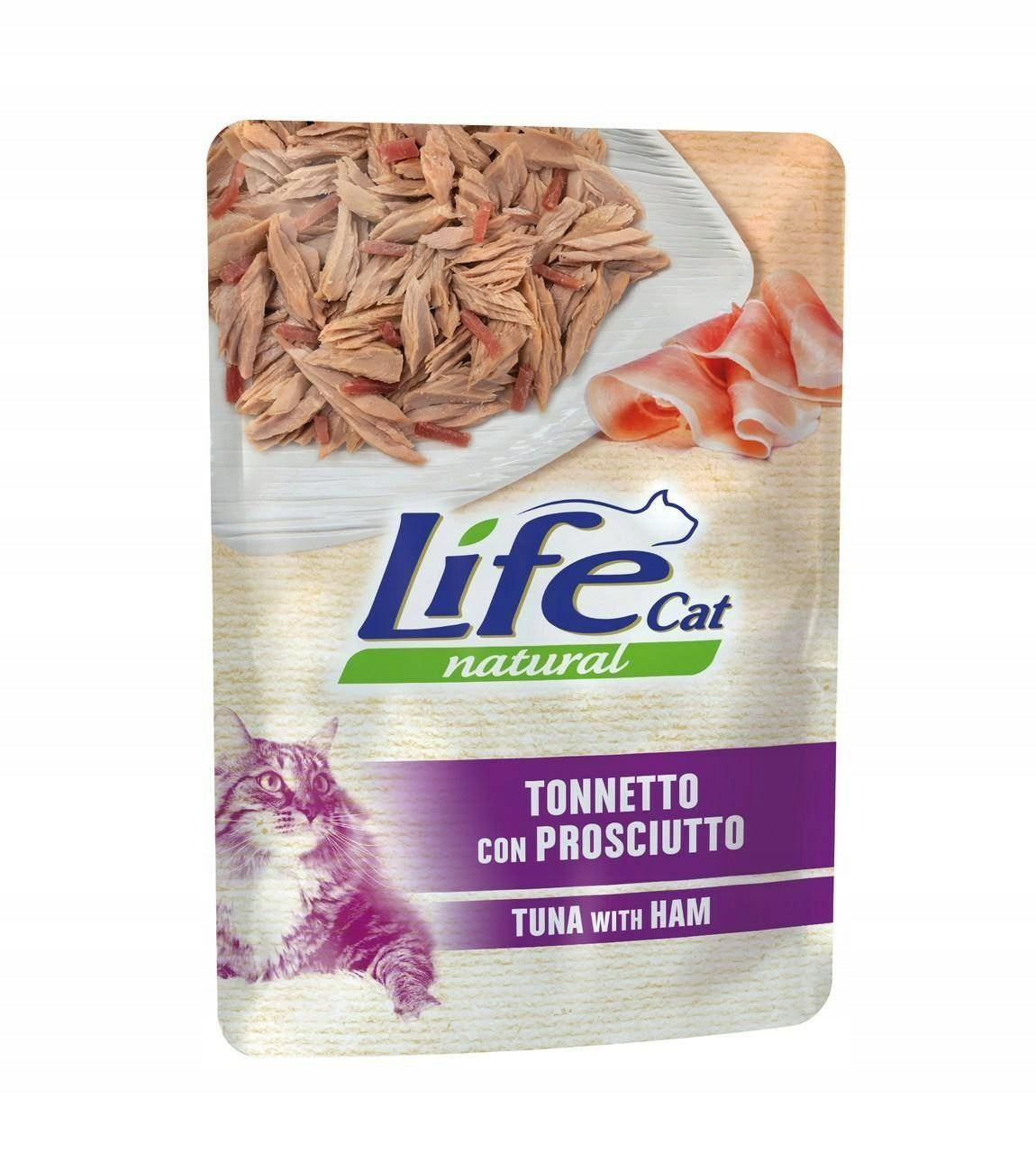 LIFE CAT TUNA + HAM sachet 70g Packaging status original