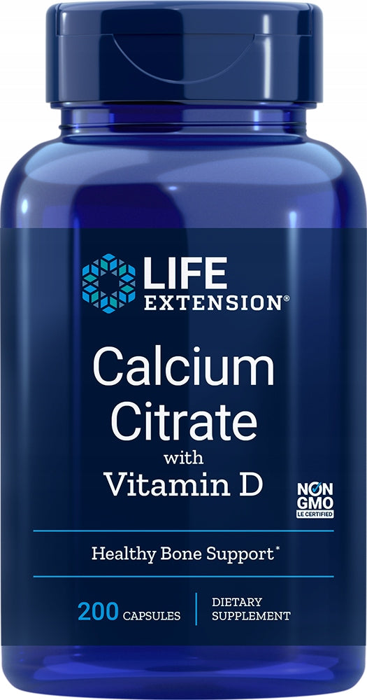 LIFE EXTENSION Calcium Citrate with Vitamin D (200 Capsules)