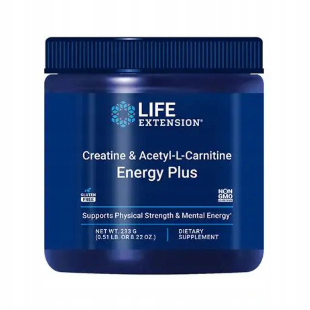 LIFE EXTENSION Creatine & Acetyl-L-Carnitine Energy Plus Powder 233g