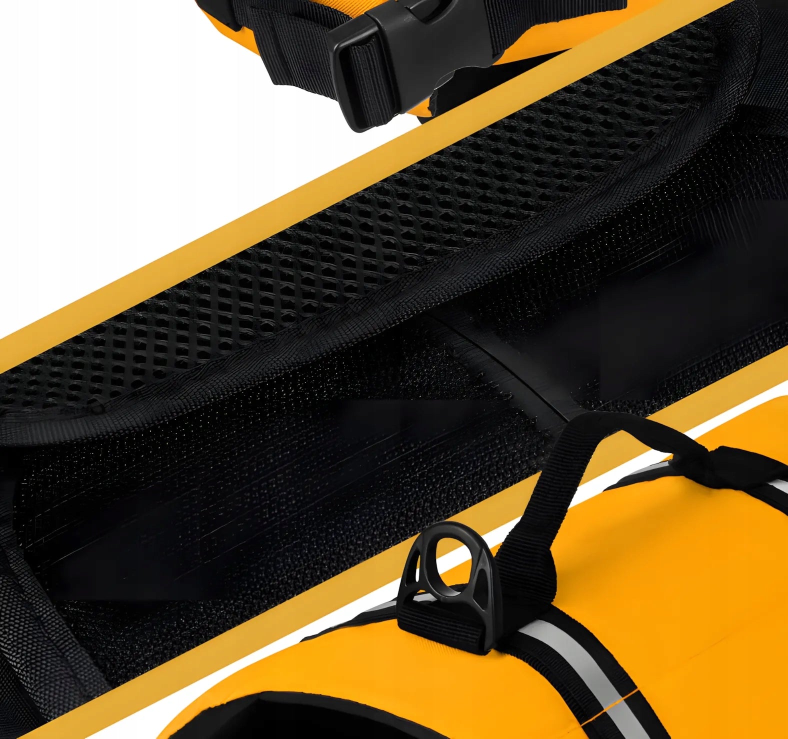 LIFE JACKET 63 CM FOR DOG LIFE VEST SWIMMING M YELLOW REFLECTIVE 7-10 KG Brand Iso Trade