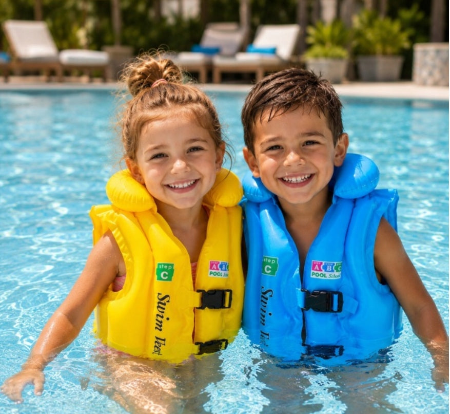 LIFE VEST INFLATABLE VEST FOR CHILDREN LEARNING TO SWIM 12-25kg COLORS Model kapok kamizelka nauka pływania bezpieczeństwo