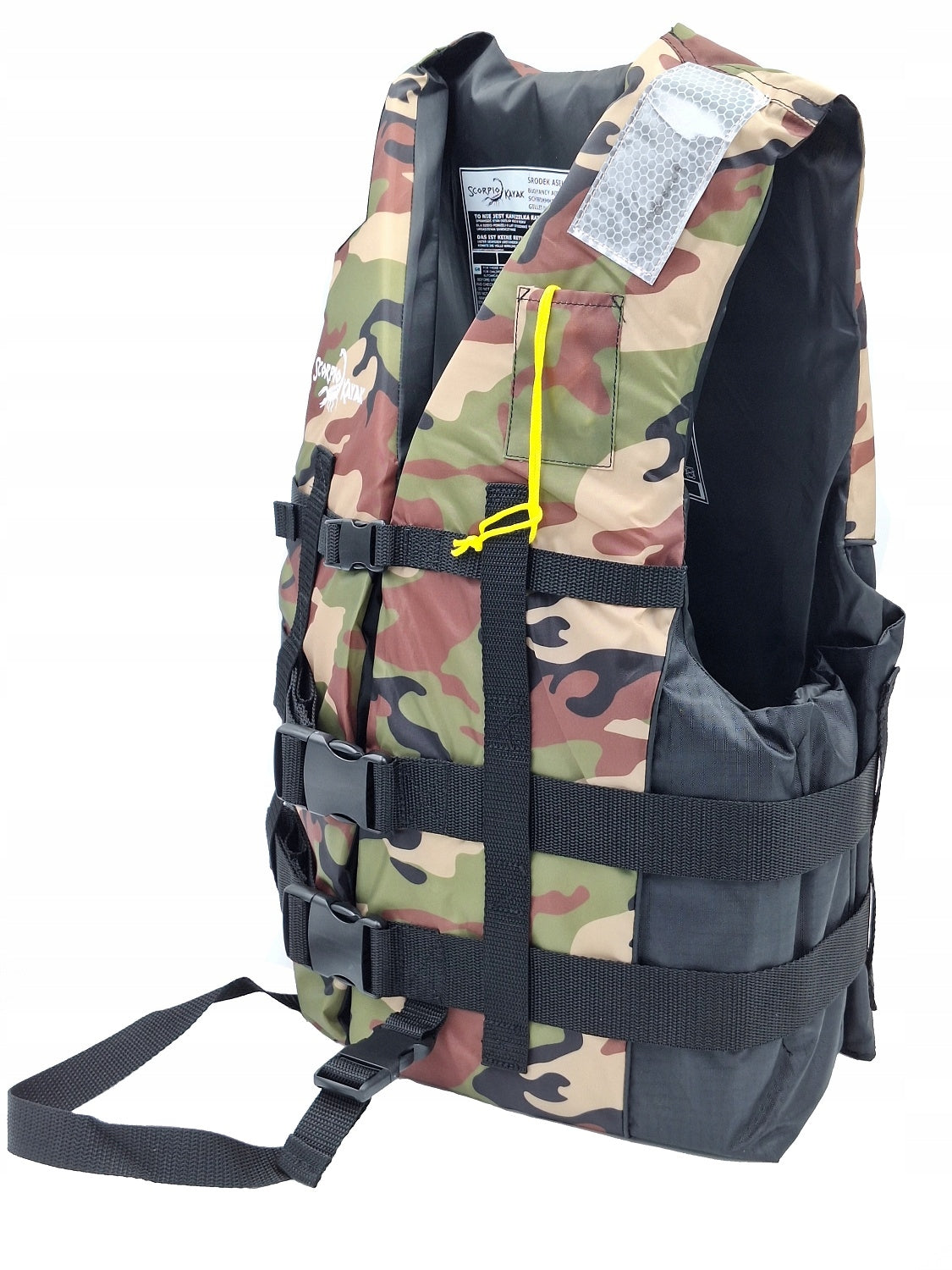LIFE VEST KAYAK FISHING SAFETY VEST BOAT CAMO S/M Manufacturer code KAMSCORPNEWAN-SM