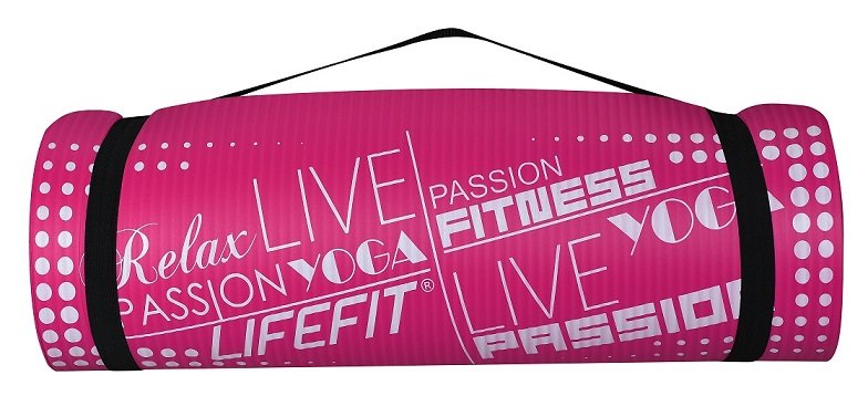 LIFEFIT YOGA MAT Exclusive+ Exercise Mat, 180x60x1,5, Pink Brand Lifefit