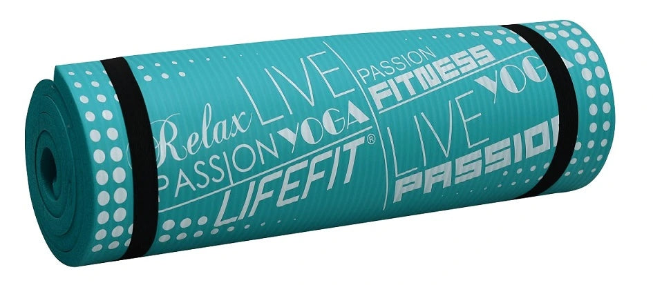 LIFEFIT YOGA MAT Exclusive+ exercise mat, 180x60x1,5, turquoise