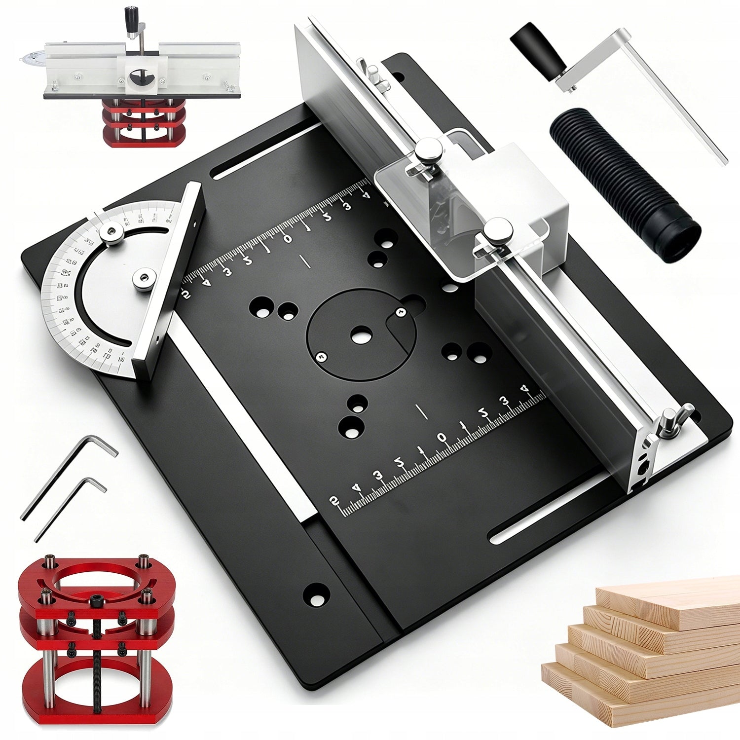LIFT FOR MILLING MACHINE ALUMINUM 51MM ACCURATE VERTICAL ADJUSTMENT WOOD