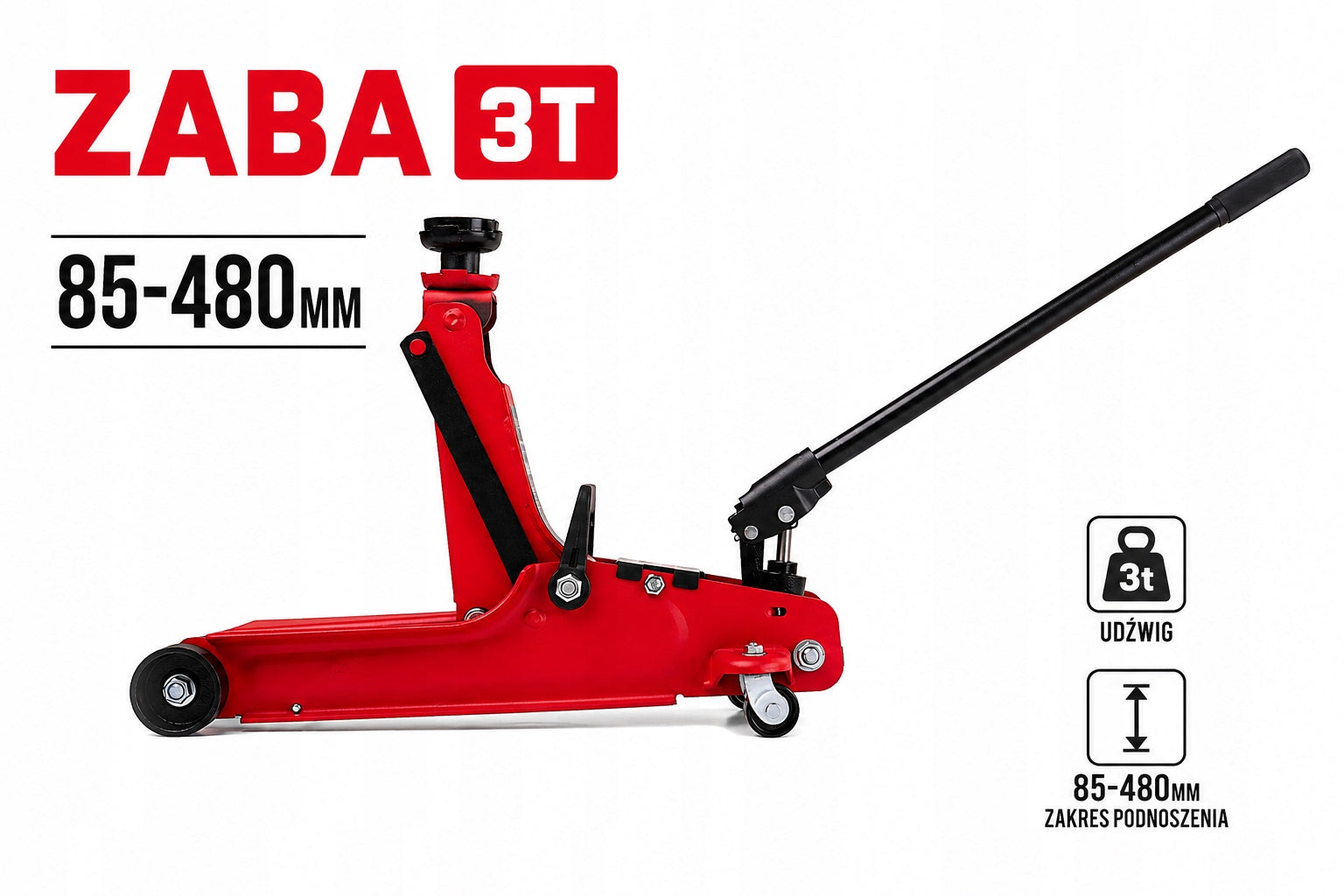 LIFT FROG LOW PROFILE JACK 3T RUBBER X2 INCREASE 360° HANDLE 85-480 Brand AppTech