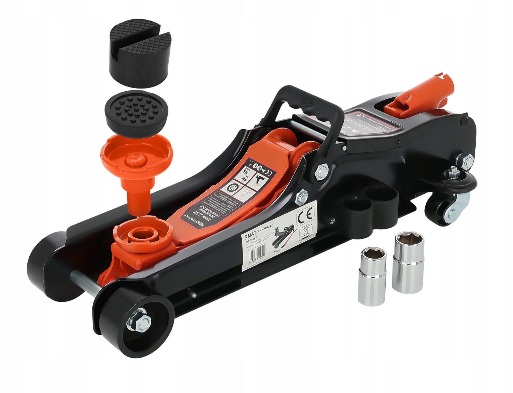 LIFT LOW PROFILE FROG 2,5T 2X RUBBER JACK SOLID STRONG