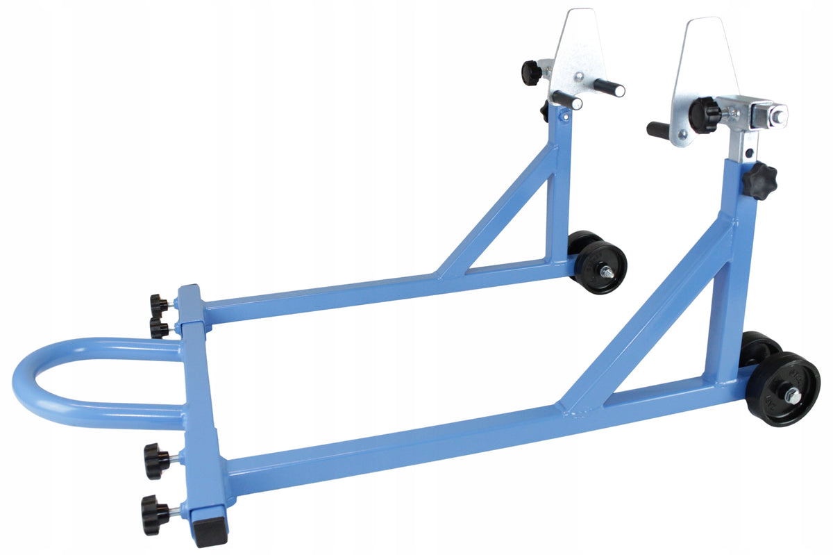 LIFT MOTORCYCLE STAND FRONT MOTORCYCLE RIDING MOTORCYCLE FRONT BLUE