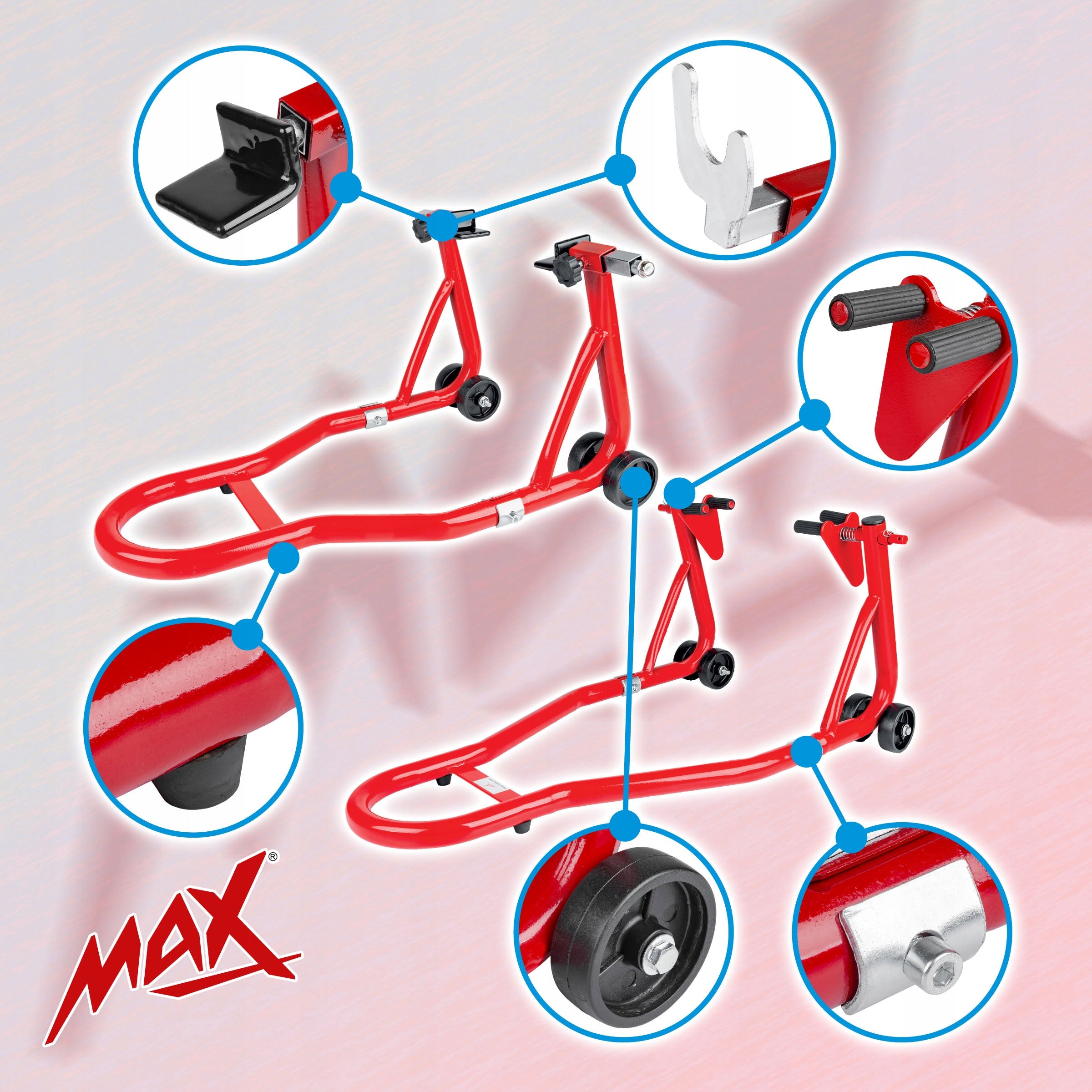 LIFT MOTORCYCLE STAND REAR FRONT OF THE MOTORCYCLE MOTOR FRONT REAR Manufacturer code 1803