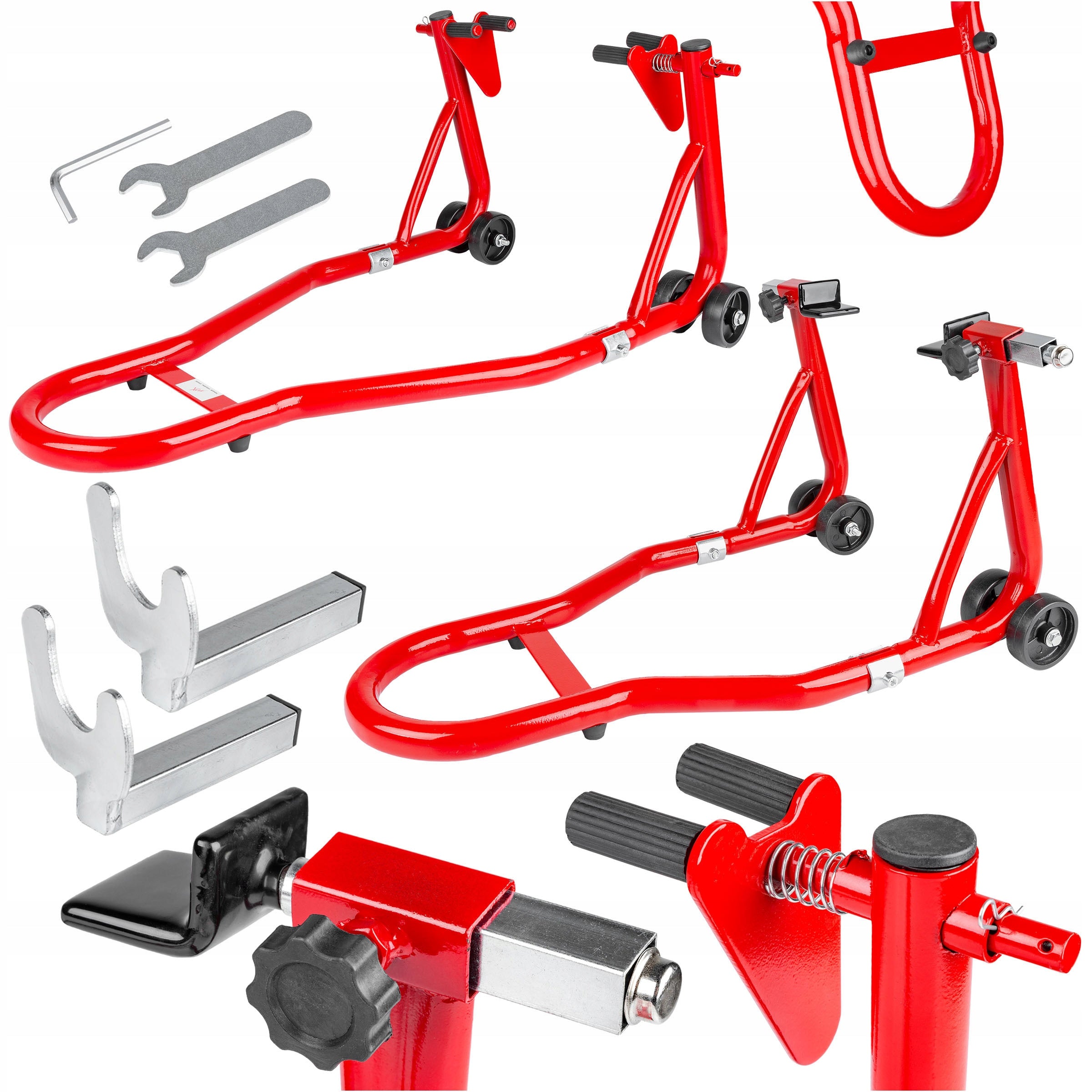 LIFT MOTORCYCLE STAND REAR FRONT OF THE MOTORCYCLE MOTOR FRONT REAR