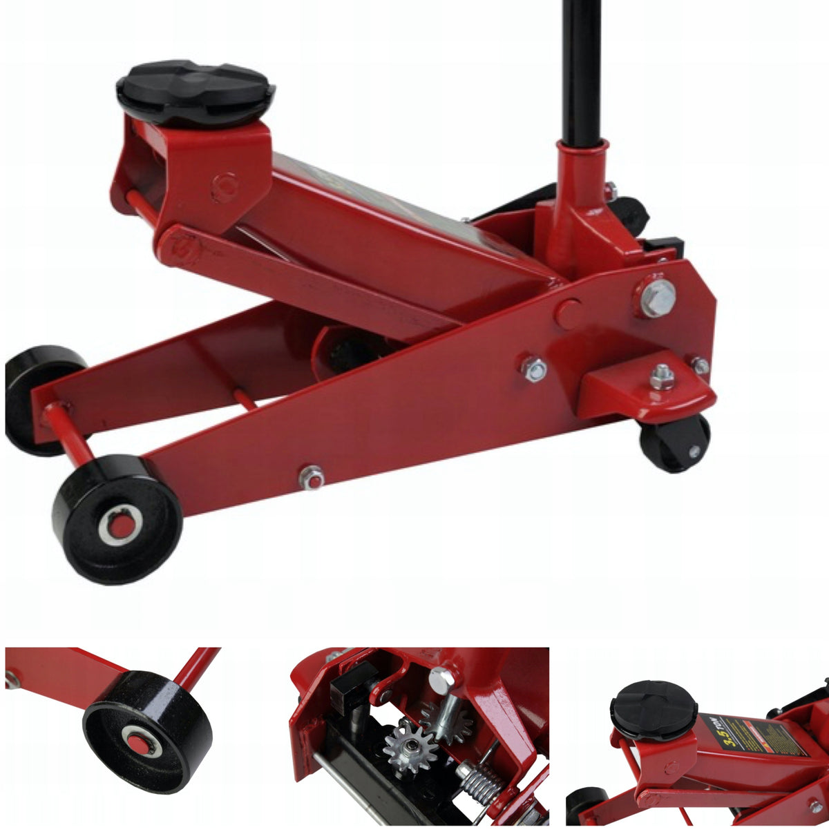 LIFT ZABA 3,5T+RUBBER+PEDAL JACK 132-527MM SOLID