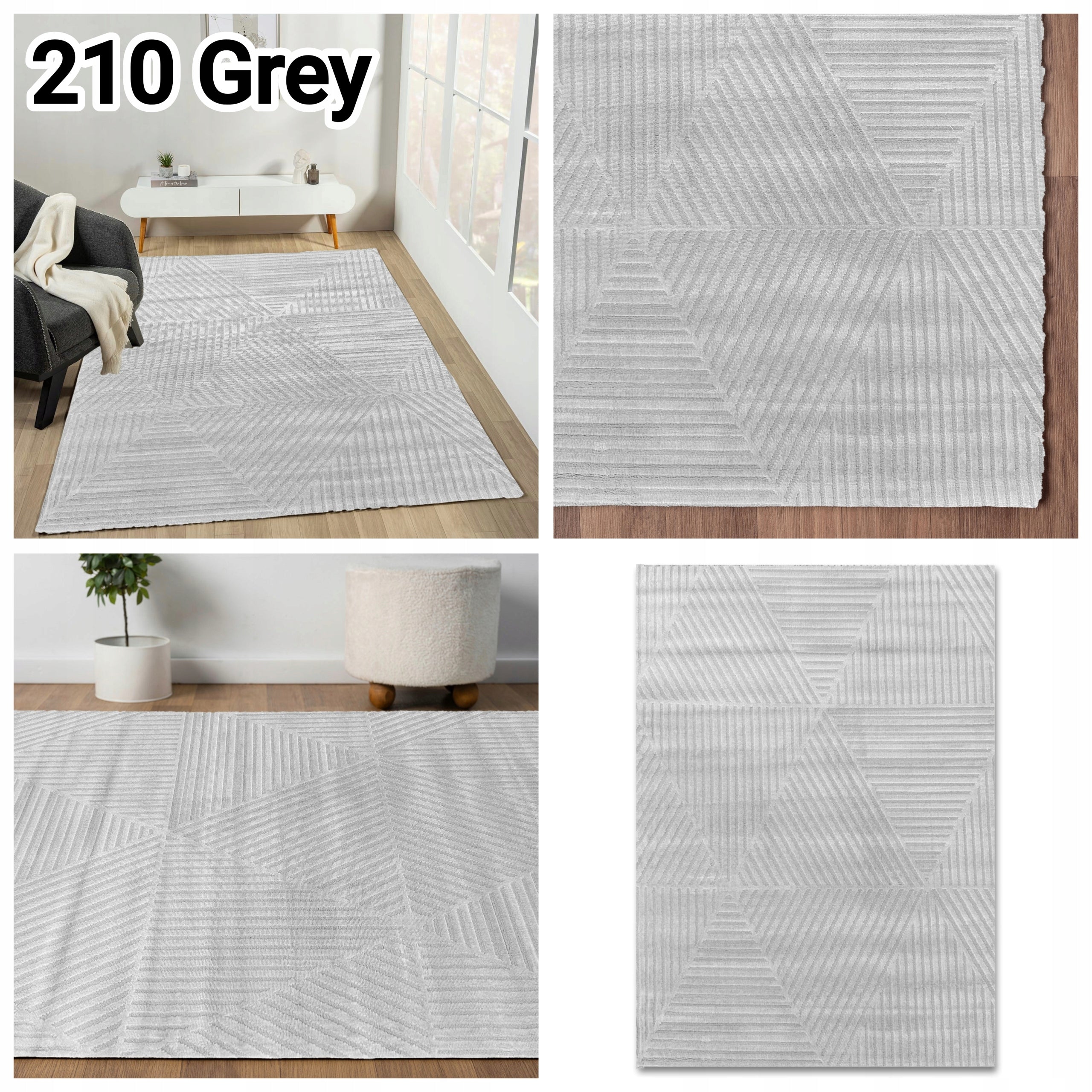LIGHT CARPET 120X170 CM UNDER THE TABLE FOR THE LIVING ROOM SOFT HAIR MODERN STYLE Thickness 12 mm