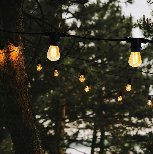 LIGHT GARDEN GARLAND 20m + 20x LED E27 BULBS - WATERPROOF IP65 Packaging status original