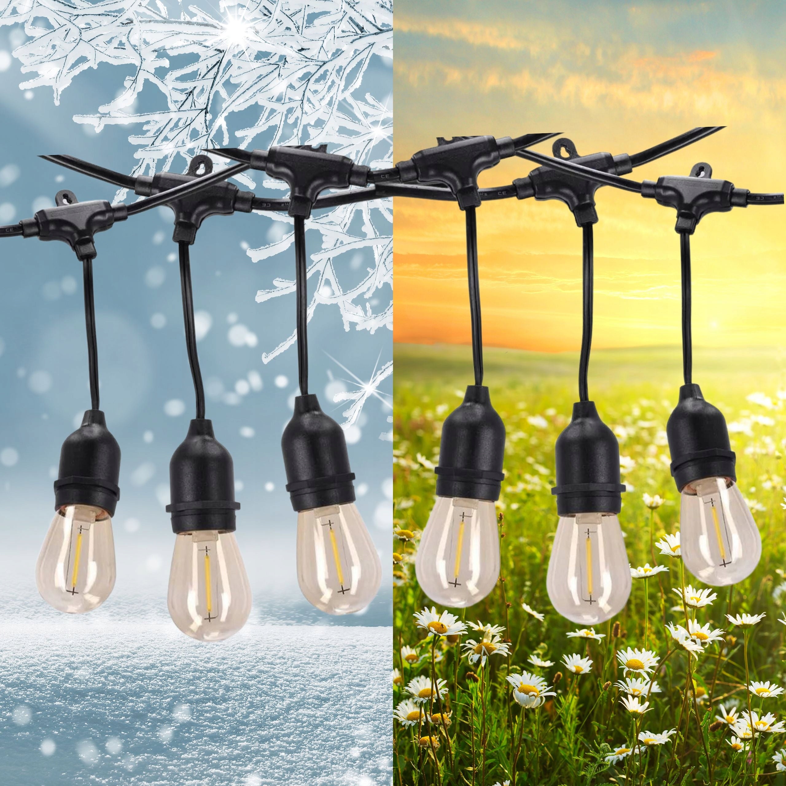 LIGHT GARLAND garden lamps garden bulbs for balcony terrace 15m Packaging status original