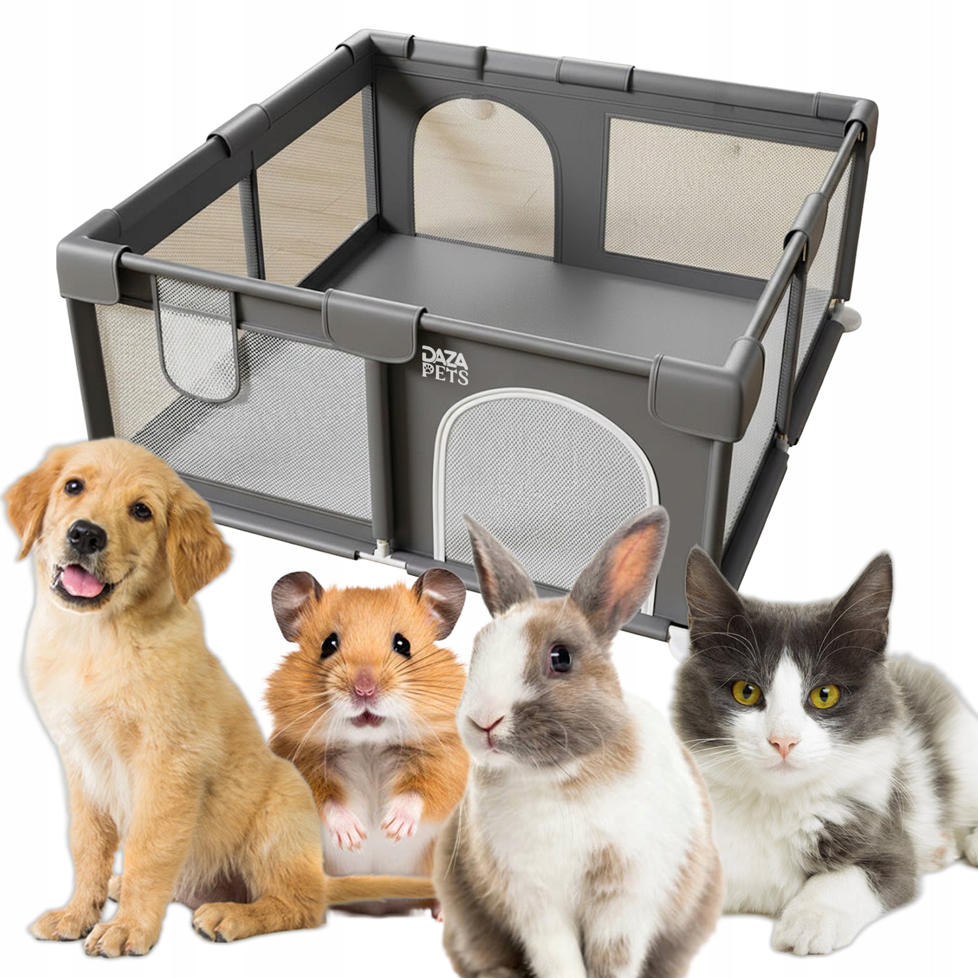 LIGHT PLAYPEN FOR ANIMALS CAT RABBIT 130cm LARGE CORRAL CATWALK CAGE
