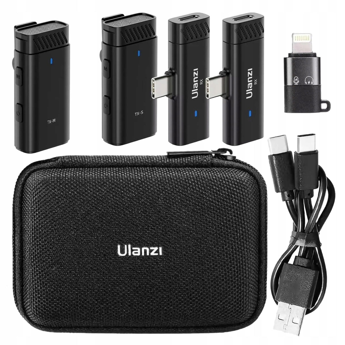 LIGHTNING UBS-C WIRELESS TIE MICROPHONE FOR ULANZI 2X PHONE