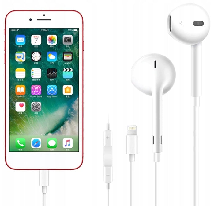 LIGHTNING WIRED EARBUDS FOR IPHONE 5 6 7 8 X XR 11 12 13 14 Brand R2 Invest