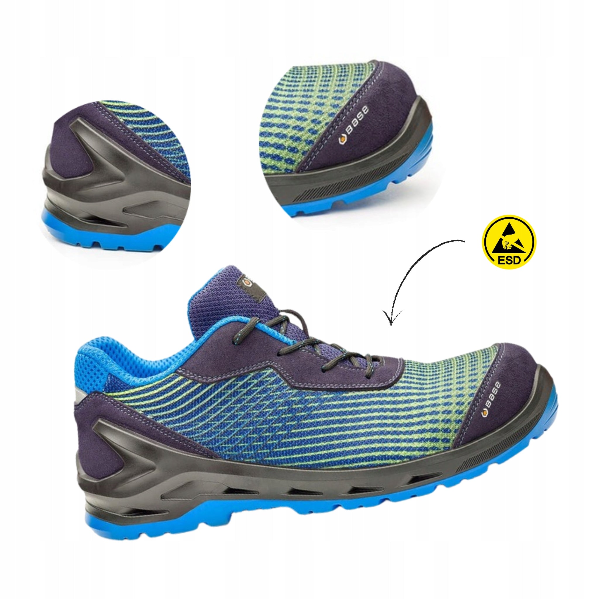 LIGHTWEIGHT AND BREATHABLE WORK SHOES MEN'S SHOES COMFORTABLE BASE I-CYBER S1P