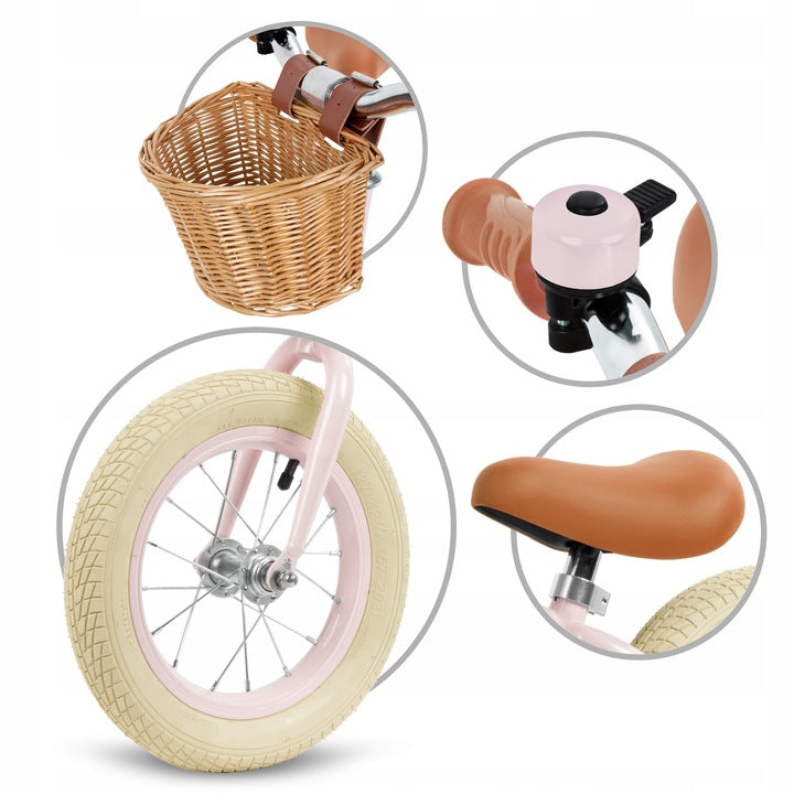 LIGHTWEIGHT BALANCE BIKE KIDWELL CLASSY PUMPED WHEELS 12" WITH BASKET RIDER Manufacturer code 5906479936978