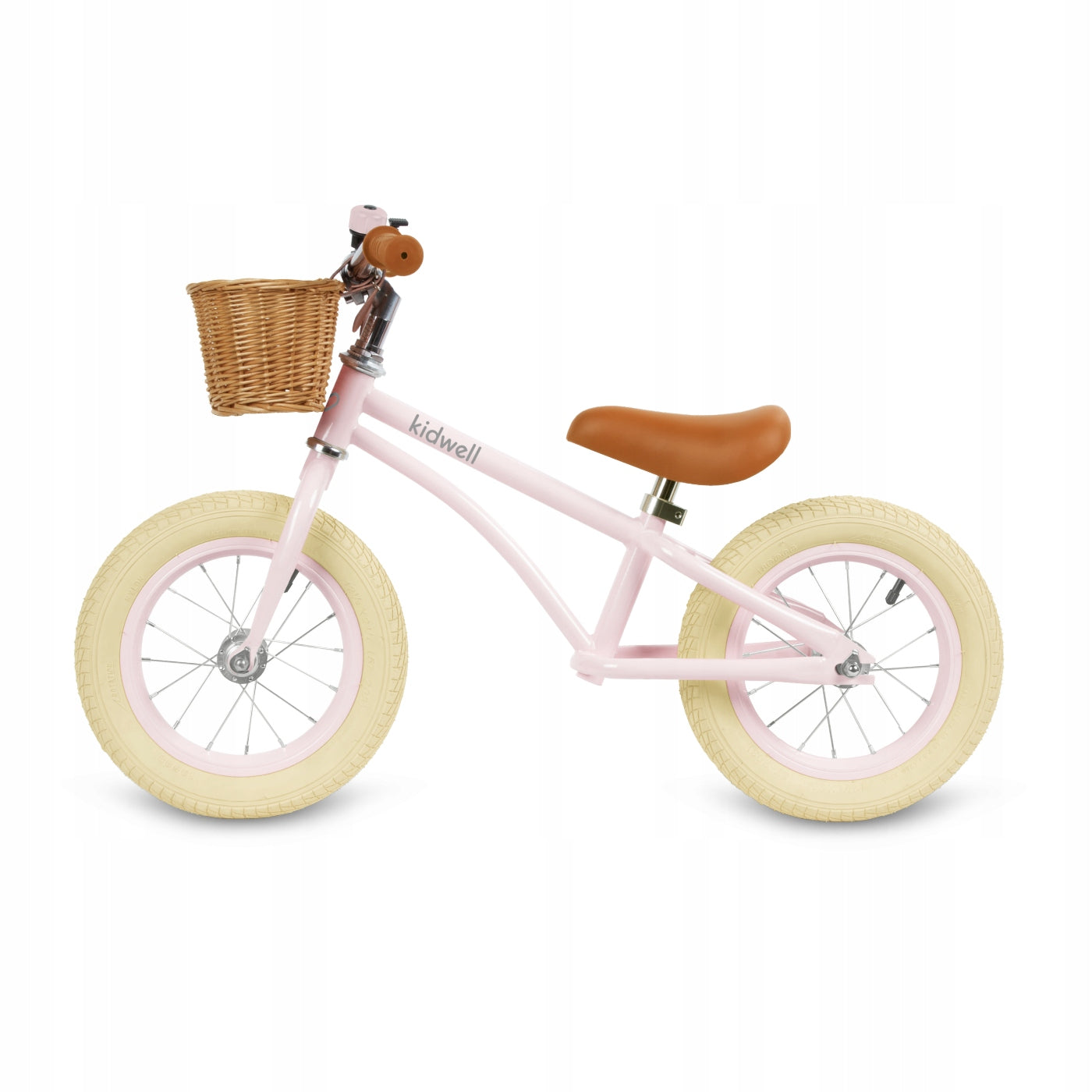 LIGHTWEIGHT BALANCE BIKE KIDWELL CLASSY PUMPED WHEELS 12" WITH BASKET RIDER Model Classy