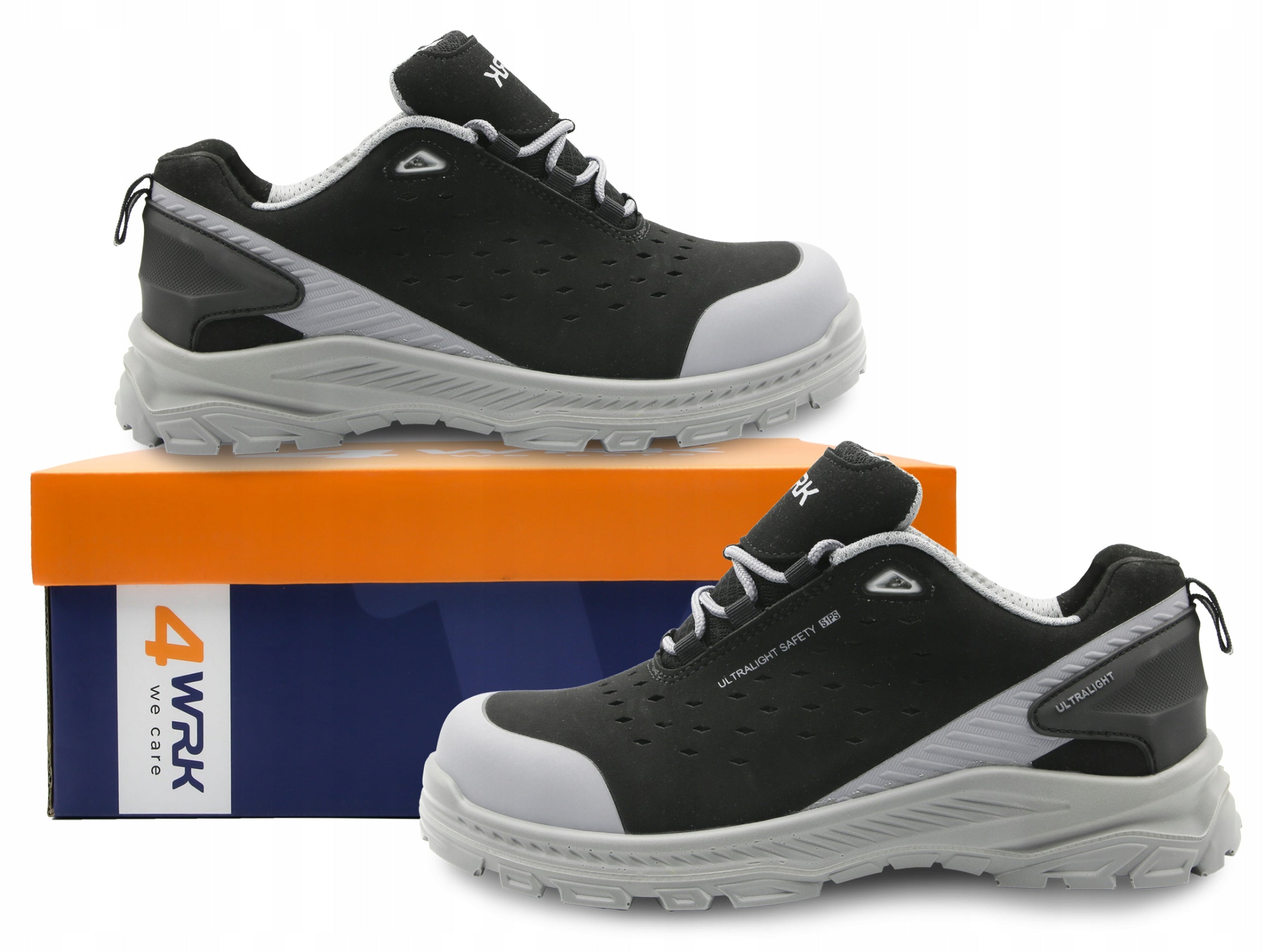 LIGHTWEIGHT BHP PREMIUM Work Shoes Men's BREATHABLE SHOES WITH MICROFIBER R46 Brand 4WRK