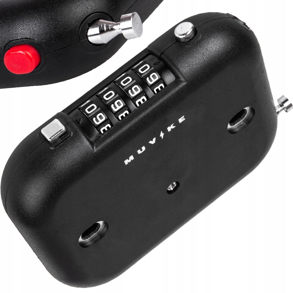 LIGHTWEIGHT BICYCLE LOCK CODE CABLE FOR LUGGAGE HELMET MUVIKE FLEX 900/2,5C Color black