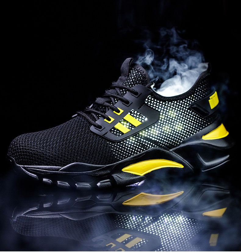 LIGHTWEIGHT BREATHABLE PROTECTIVE HEALTH AND SAFETY SPORTS WORK SHOES WITH TOE CAP R.44 Shoe size 44